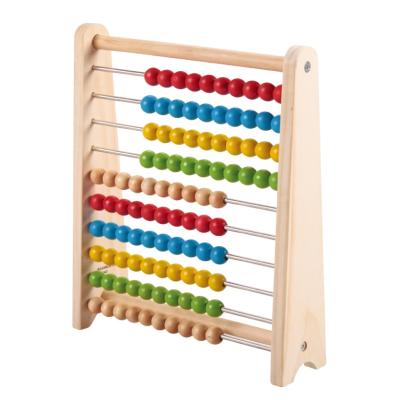 China Learn Simple Math Using Cards Children Baby Learning Educational Toys Manipulative Wooden Maths Number Counting Beads Abacus for sale