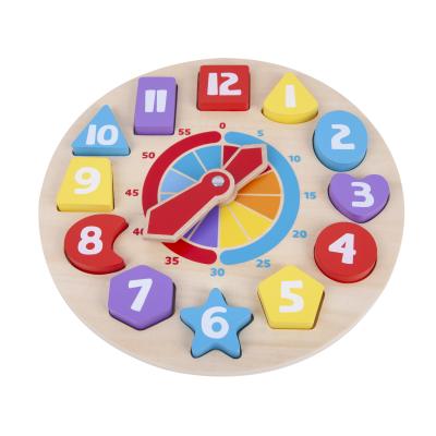 China Wooden Puzzle from Toy Classic World Montessori Educational Toy Shape Sorting Clock Blocks for sale