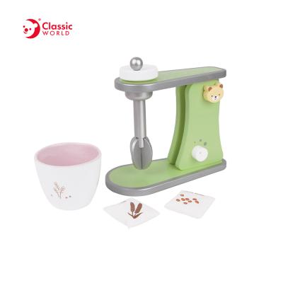 China Promotes imagination and encourages imitative and imaginative play classic wooden kitchen set Toy Pretend Play Blender Mixer for sale