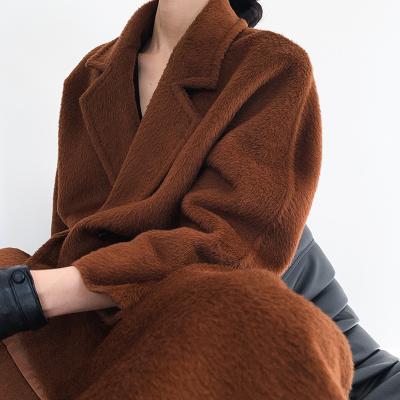 China 2022 breathable new high fashion winter alpaca hair coat trend wholesale new fashion hot sale quality goods handmade for sale