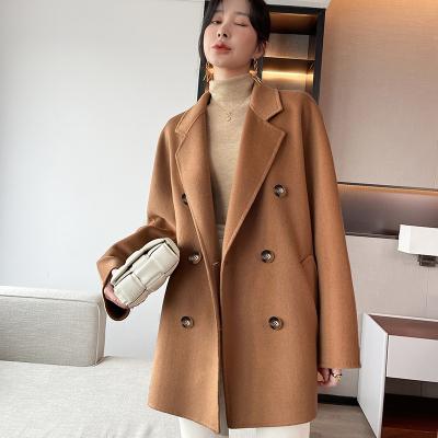 China Breathable haute couture popular sell this year cashmere casual high quality casual paragraph coat minimalist loose 100% wholesale coat folder for sale