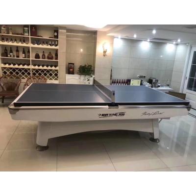 China Real Leather Pocket Modern Design Ping Pong Top Pool Table for sale