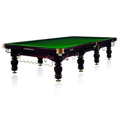 China Pocket real leather steel block solid wood billiard table for sale for sale