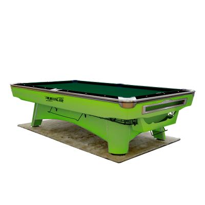 China Zink Alloy Customized Color Light Green Billiard Table for sale