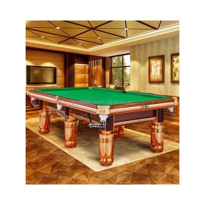 China Real Leather Pocket Customized 8ft Superior French Billiard Table With Best Imported Felt for sale