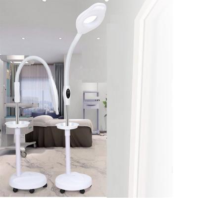 China ABS+Metals 360 Degree LED Examination Foldable Beauty Spa Salon Equipment Facial Enlargement Floor Lamp for sale