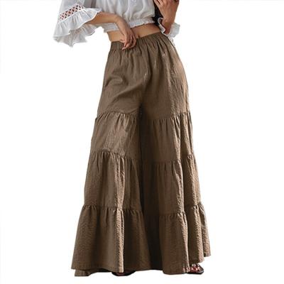 China Vacation QUICK DRY Casual Wide Leg Bohemia Women Long Rocket Pants Trousers for sale