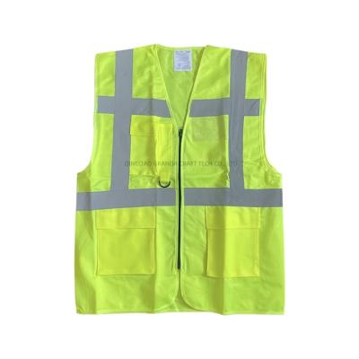 China Wholesale Green Reflective Outdoor Hi-Force Safety Clothing Traffic Vest With Pocket for sale