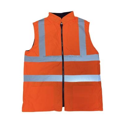 China High Quality Reflective Industrial Traffic Workwear Winter Fleece Unisex Safety Warning Vest for sale