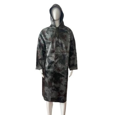 China 100% Waterproof Hot Selling Customized Fashion Clothing Waterproof Protective Camouflage Adult Raincoat for sale