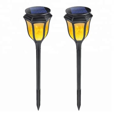 China Outdoor ABS 96 Led Solar Light Garden Flickering Dancing Flame Solar Light Garden Light for sale