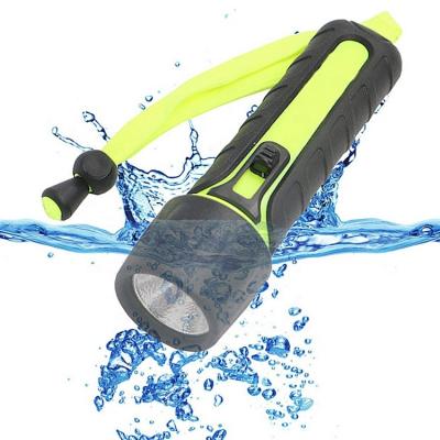 China Industrial Outdoor Portable Waterproof Scuba Flashlight 1W LED Torch Instant Light Diving Light for sale