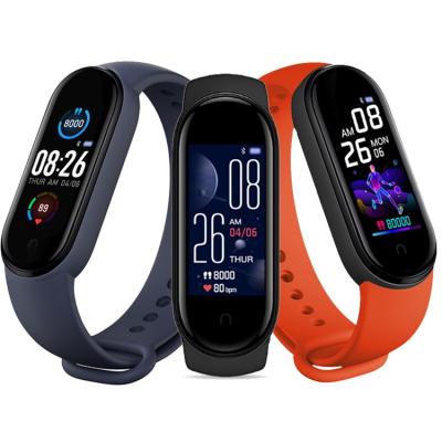 China Rubber smart wristband outselling M5 smart APP control 2020 OEM electronic contact temperature measurement M5 for sale