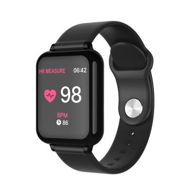 China 2019 Newcomer Low Price New Arrival Heart Rate Watch B57 Heart Rate Monitor Sports Plastic Fitness Tracker Smart Wristband PC Face Shell With Big Color Screen for sale