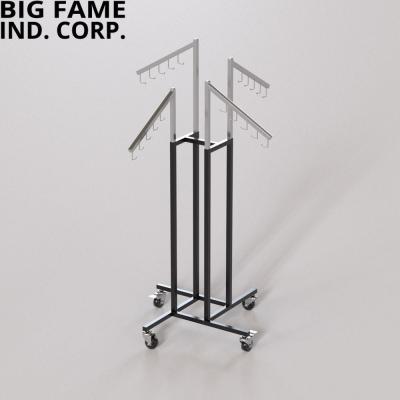 China Modern Customized Hanglong Metal Display Rack Corner Clothes for sale