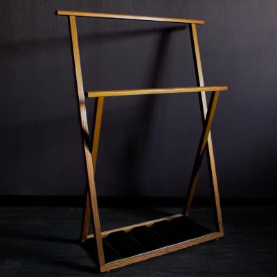 China Environmental Friendly Folding Fabric Tower Luxury Wooden Leather Stand for sale