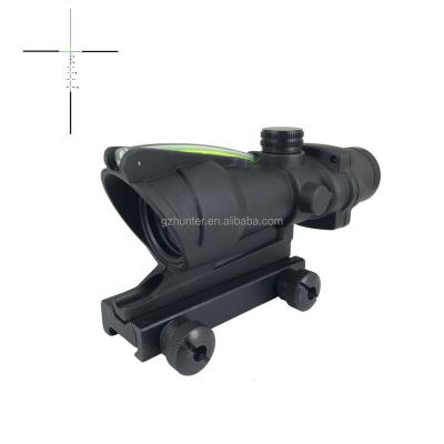 China Professional Tactical Military Aluminum Alloy ACOG 4X32 Scope Real Green Fiber For 20mm Rail Picatinny Mount for sale