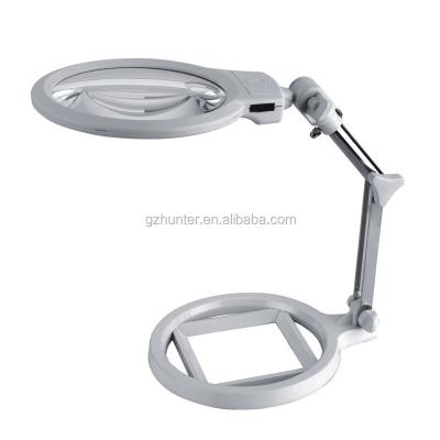 China ABS Plastic MG3B-1A LED Illuminated Folded Desktop Magnifier for sale