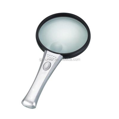 China Handheld LED Acrylic Lens Lighting Magnifier Magnifier with MG2B-4A 2.5X Lamp for sale