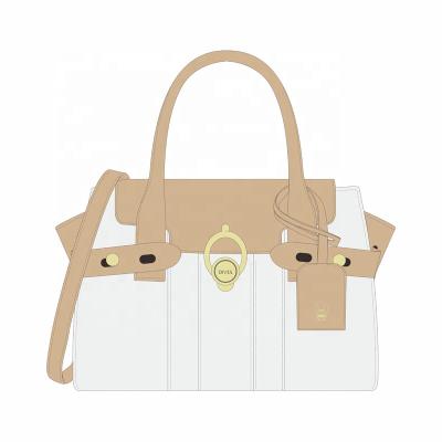 China Fashion Designer Brand College Preppy Style Pure Color Mature Handbag Ladies Bag for sale