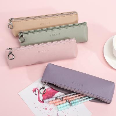 China Custom Leather Pencil Storage Bags Pen Case Stationery Pen Pouch Waterproof Dustproof Shockproof Gift School Office Pencil Storage Bags for sale