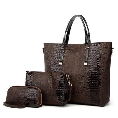 China High Quality Fashion Women Alligator Tote Lady Bags Large Crocodile Handbag for sale