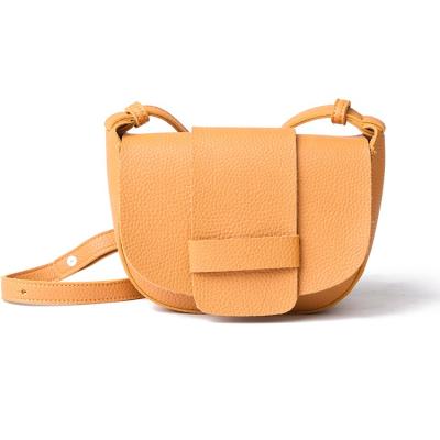 China Simple cheap fashion half moon saddle bag messenger quality solid color female shoulder women cross - body bag for sale