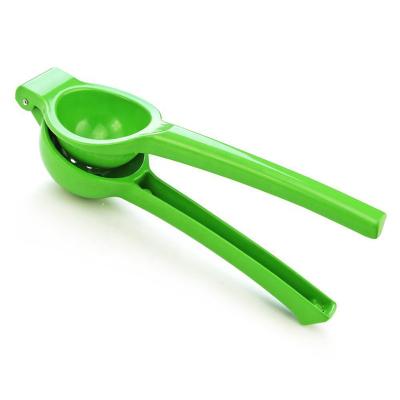 China Sustainable hand hold lime squeezer colorful surface cast aluminum alloy lemon squeezer manual lime juicer fruit juice squeezer home use for sale