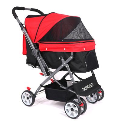 China Modern Dog Cat Pushchair Pram Jogger Trolley Puppy Walker Folding Carrier Pet Stroller for sale