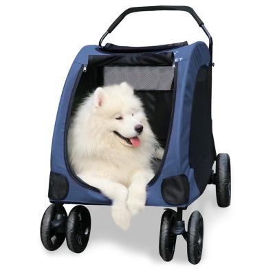 China Modern High Quality Dog Travel Trolley Fashion Foldable Dog Stroller With Cup Holder for sale