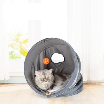 China Cat Tunnel Tube Interactive Indoor Viable Folding Cats Peek Hole Kitten Toys for sale