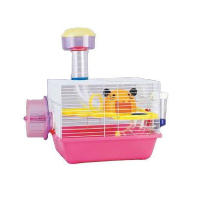 China Small Carrier Liveable Habitat Cage Hamster Animal House Exercise Wheels Tunnel for sale