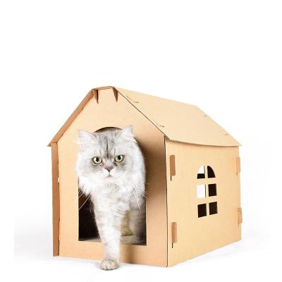 China Garfield Cardboard Cat Kitten Pet Scratch House Work Area Board Sustainable House for sale