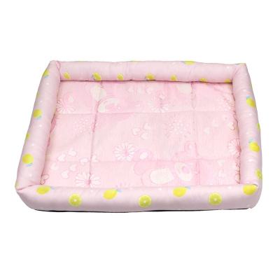 China Comfortable Customized Plush Size PP Cotton Optional Square Breathable Customized Short Cat And Dog Kennel for sale