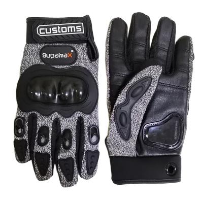 China Cut 5 Full Finger Traffic Police Safety Leather Working Heavy Duty Industrial Hand Protection Anti Mechanical Gloves for sale