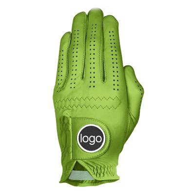 China Mens High Quality Soft Cabretta Leather Golf Gloves for sale