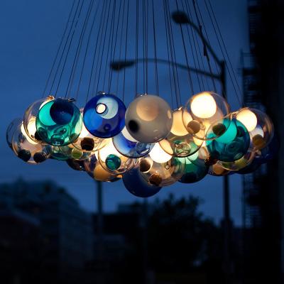 China Modern Ball Pendant Light G4 for Living Room Dining Home Decoration 28 Cluster Pendant Light(WH-GP-137) for sale