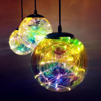 China Fashion Glass Ball Pendant Light Modern LED Indoor Lamp Restaurant Dining Room Kitchen Island Pendant Lights(WH-GP-177) for sale