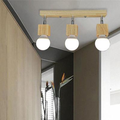 China Nordic Modern Wood Square Ceiling Lights for Living Room Kitchen Porch Aisle corridor decor ceiling lamp(WH-WA-55) for sale