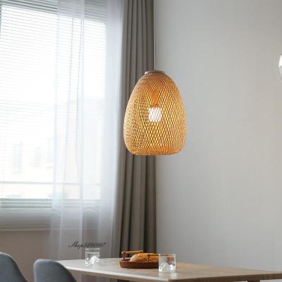 China Vintage Bamboo Lamp Dining Room Lighting Simple Pendant Lights for Restaurant Decoration rattan lamp(Wh-WP-64) for sale