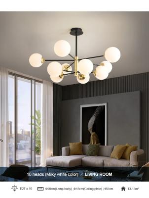 China Loft Vintage Loft Chandelier E27 Round Ball Light Ceilling Lamp Black Gold pendant lighting(WH-MI-426) for sale