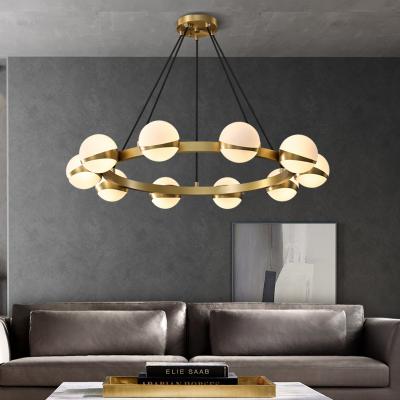 China Modern living Room Copper Chandelier Lamp Luxury Bedroom Chandelier Lighting(WH-MI-460) for sale