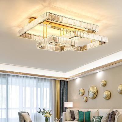 China Luxury Living Room Smart Led Chandelier Modern Hall Glossy K9 Crystal Ceiling Chandelier(WH-CA-104) for sale