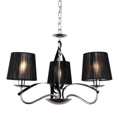 China Black chic chandeliers with lampshade for Living room Bedroom Project Lighting (WH-MI-20) for sale