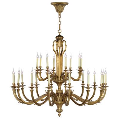 China Brushed brass chandelier America Style For Hotel Project Lighting Fixtures (WH-PC-02) for sale