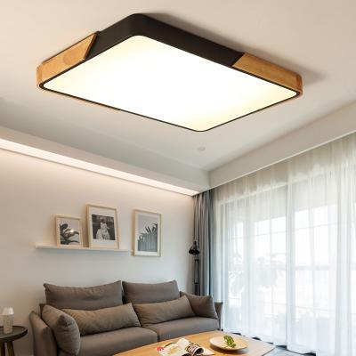 China Square Wood veneer ceiling light fixtures for ndoor home Lighting Fixtures (WH-AC-04) for sale