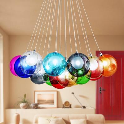 China Colored Glass Ball Pendant Lamp for indoor Kids Children Room Chandelier (WH-GP-13) for sale