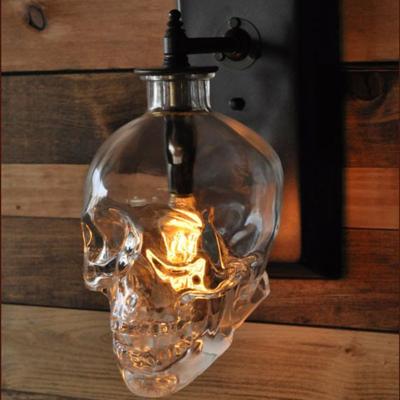 China Industrial Vintage Wall Lamp Glass Lamp Shape For Living Room Bedroom Nordic Home Decor Creative Skull Wall Lights (WH-V for sale