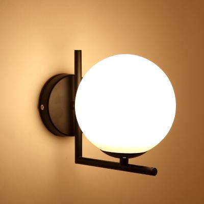 China Modern Gold Wall Lamp Glass Ball Wall Saconces Indoor home wall mounted led lamps (WH-OR-17) for sale