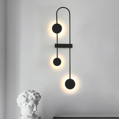 China Nordic Black Wall Lamp Post-modern Living Room Bedroom Decoration lamp on wall (WH-OR-118) for sale